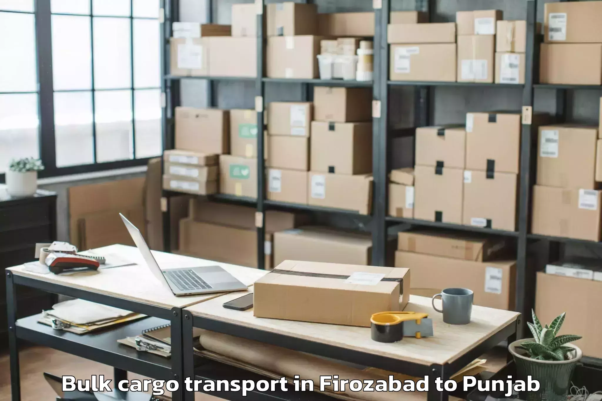 Book Firozabad to Ludhiana Bulk Cargo Transport Online